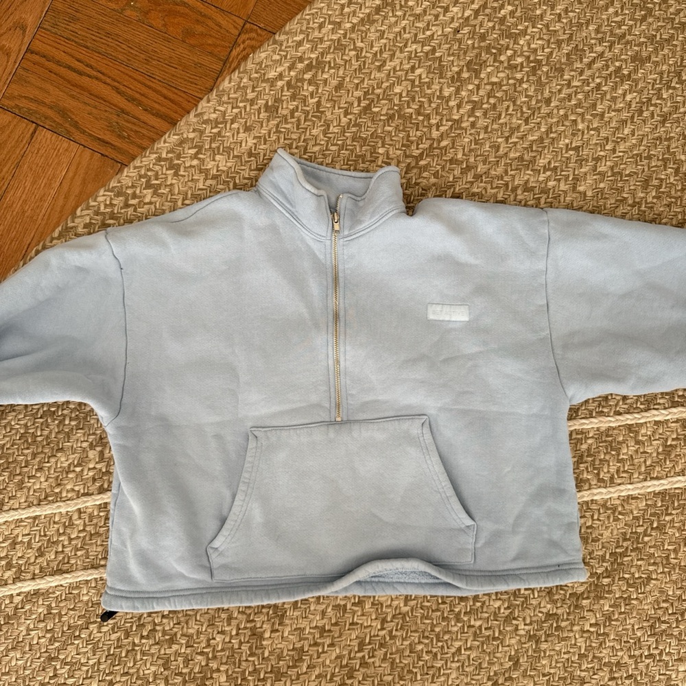 Light Blue Half-Zip Pullover